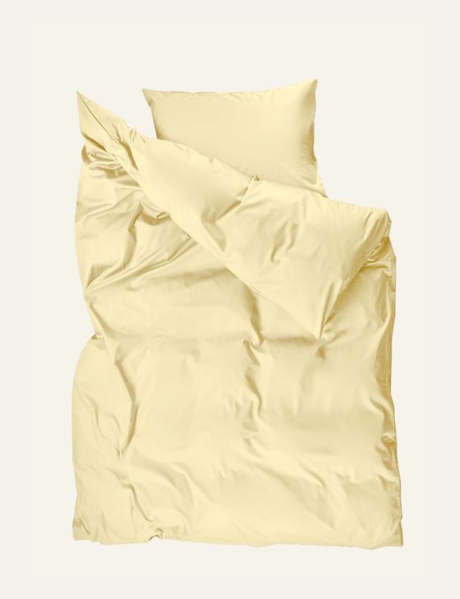 Satin-Bettwäsche Hellgelb - 2