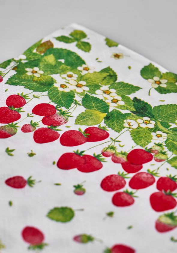 Papierservietten Multi/Rot - 3